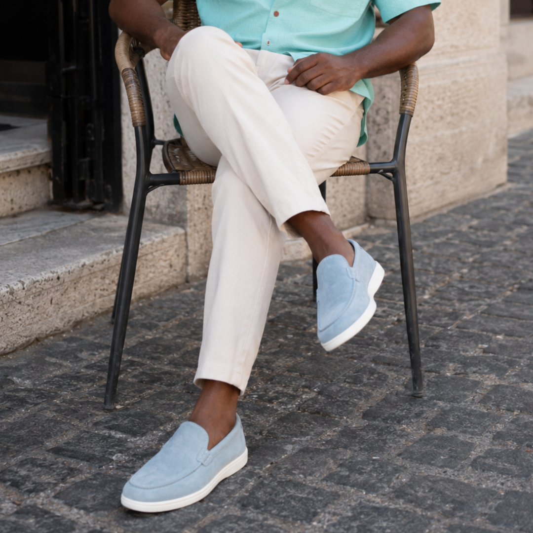 Mocassins casuais para homem com acabamento macio