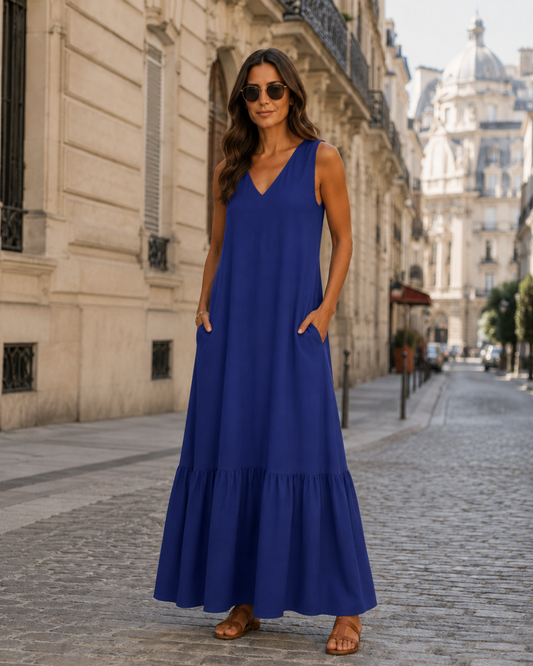 Vestido Comprido sem Mangas