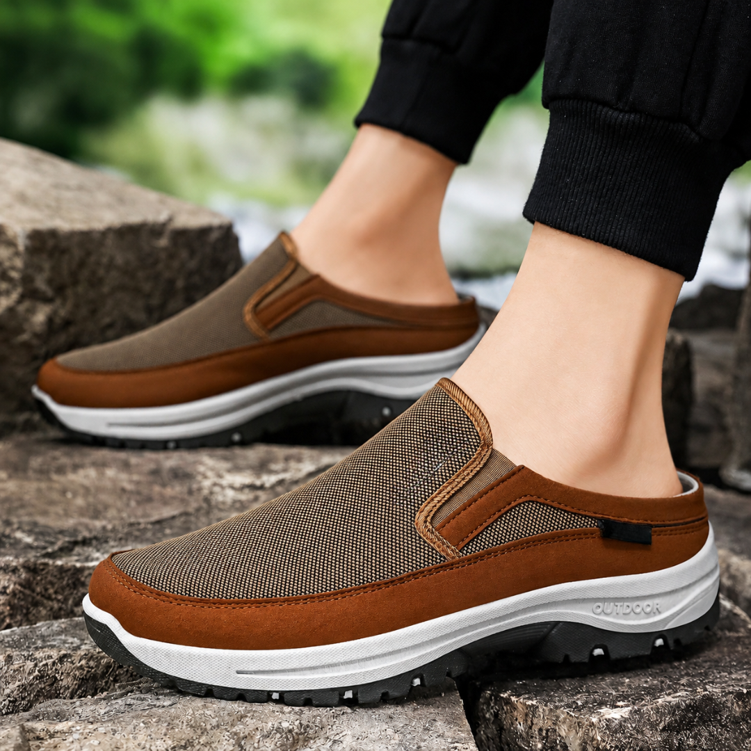 Mocassins desportivos com sola antiderrapante
