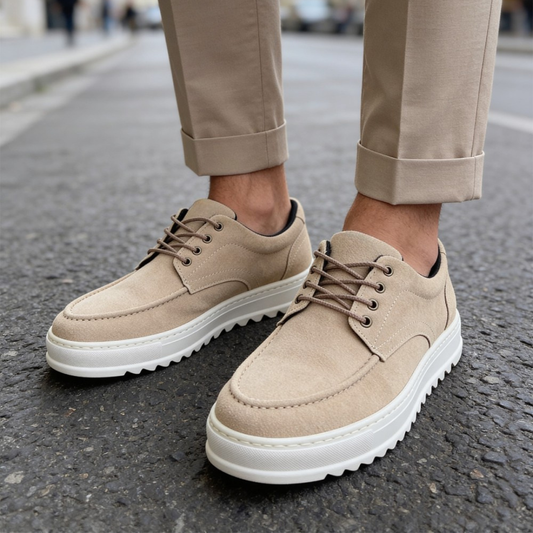 Sapatos Casuais de Camurça