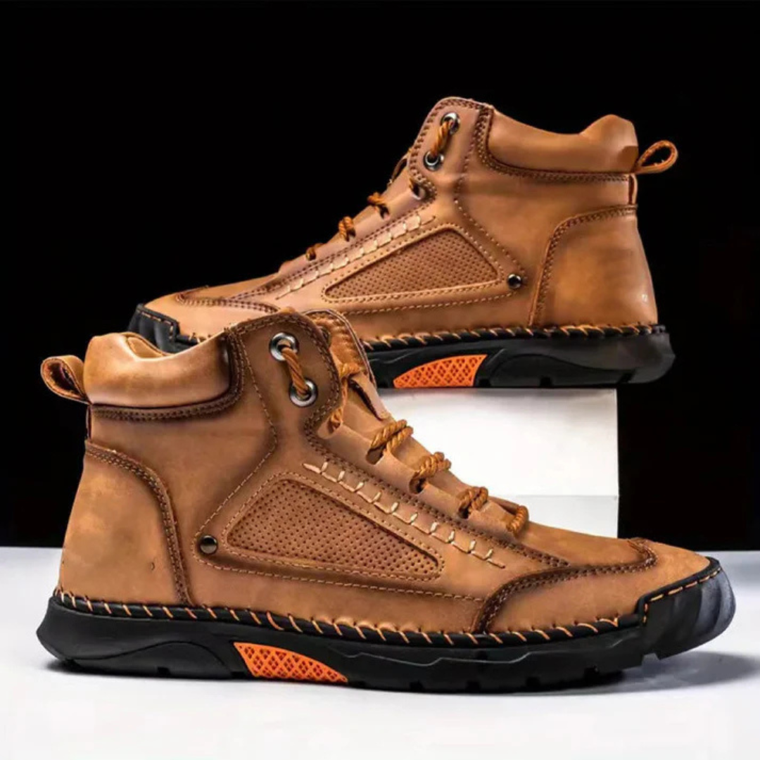 Botas ergonómicas de Couro Costuradas para homen