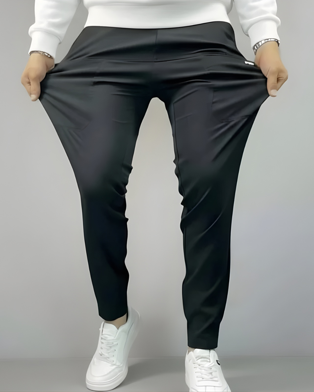 Calças Elásticas Premium Justas para Homem