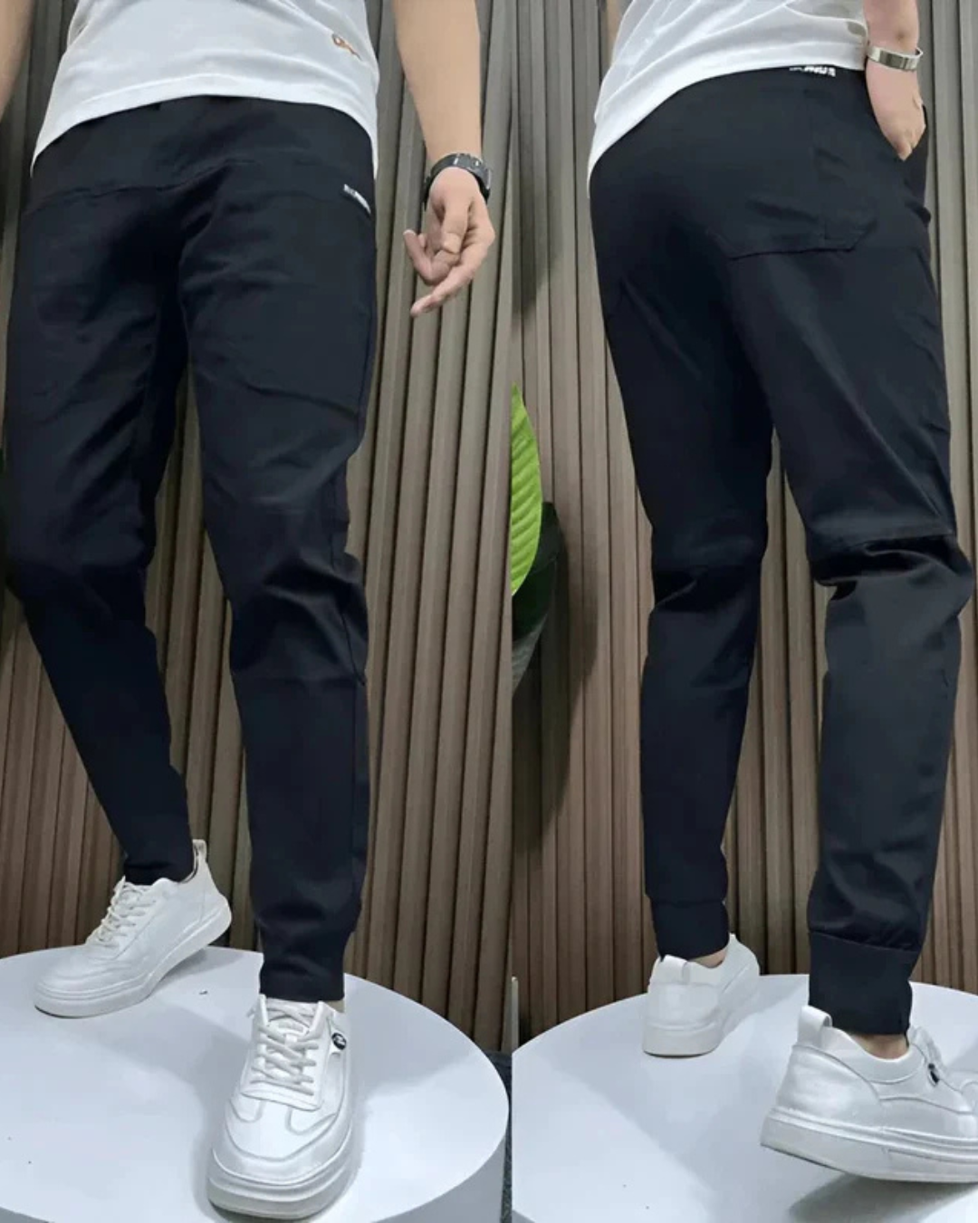 Calças Elásticas Premium Justas para Homem