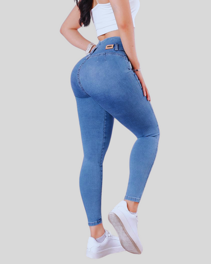 Calças de Ganga com Efeito Push-Up que Realçam os Glúteos