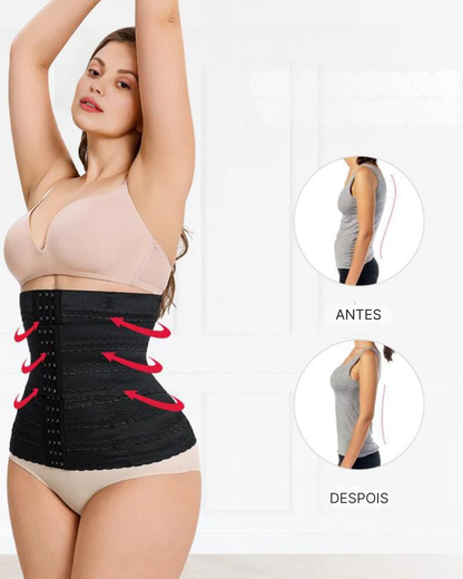 Cinta modeladora de compressão integral com apoio lombar