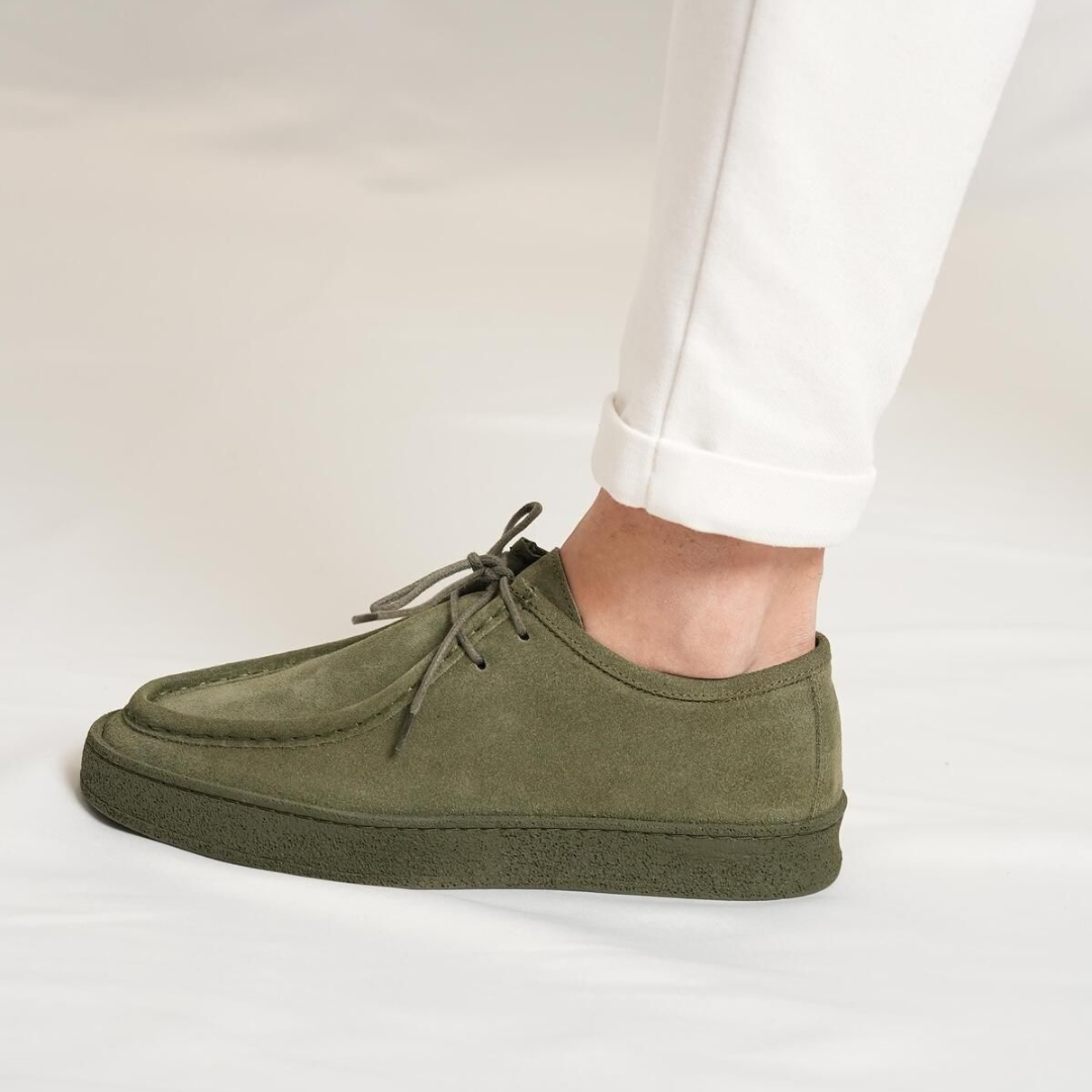 Sapatos Casuais Feitos à Mão em Pele de Camurça