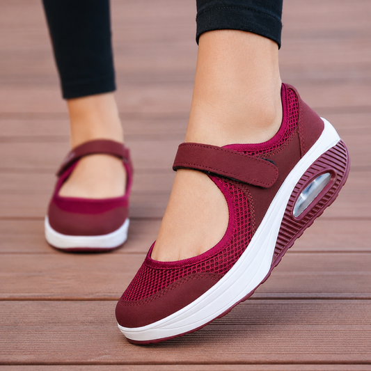Sapatos de Senhora Confortáveis Antiderrapantes e com Fecho de Velcro