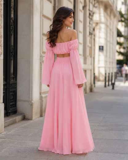Conjunto Maxi de Saia com Abertura e Top