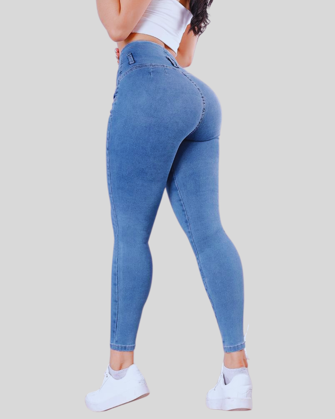 Calças de Ganga com Efeito Push-Up que Realçam os Glúteos
