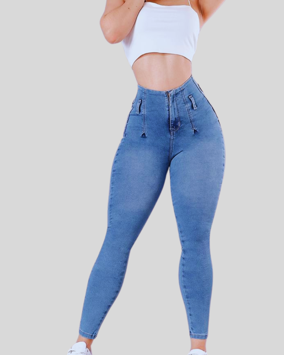 Calças de Ganga com Efeito Push-Up que Realçam os Glúteos