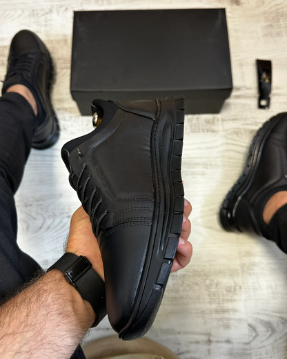 Sapatos desportivos em pele Conforto leve e resistência Costura Para homem