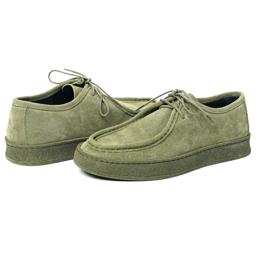 Sapatos Casuais Feitos à Mão em Pele de Camurça