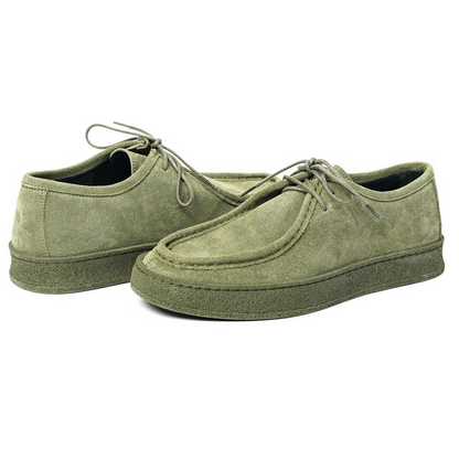 Sapatos Casuais Feitos à Mão em Pele de Camurça