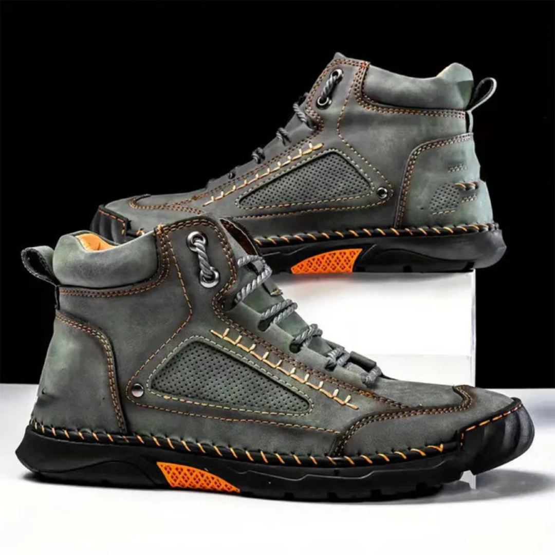 Botas ergonómicas de Couro Costuradas para homen