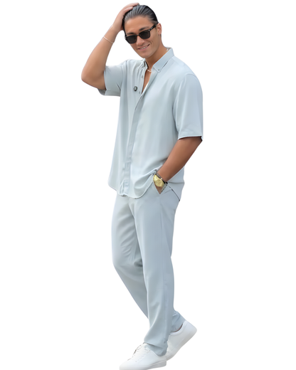 Conjunto masculino Porto de estilo descontraído e textura premium