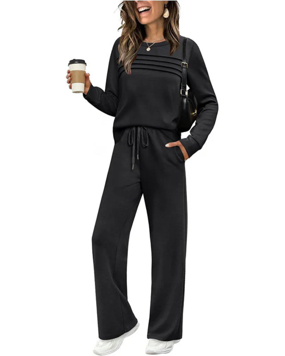 Conjunto de Camisola e Calças Casual para Mulher