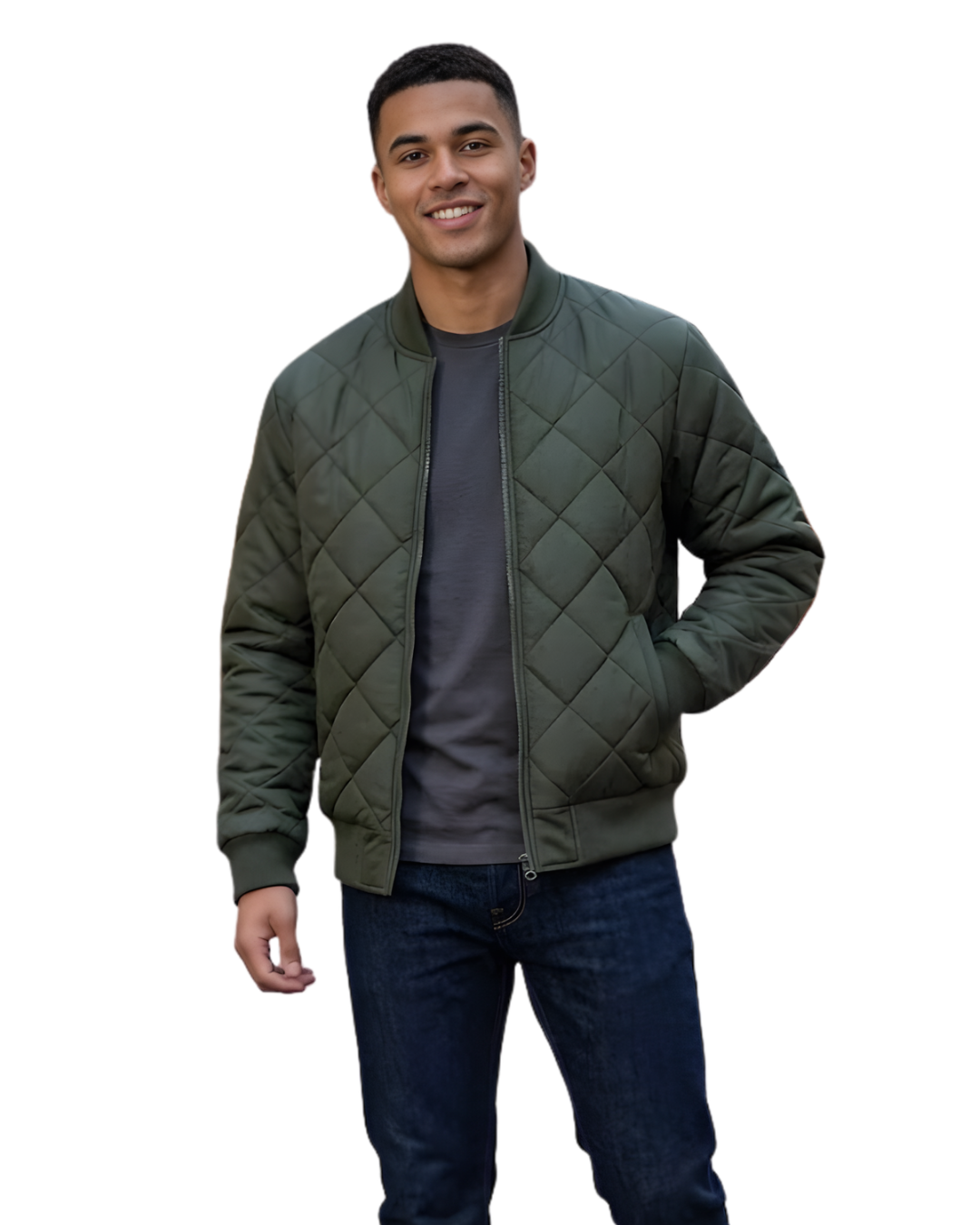 Casaco bomber acolchoado para homem